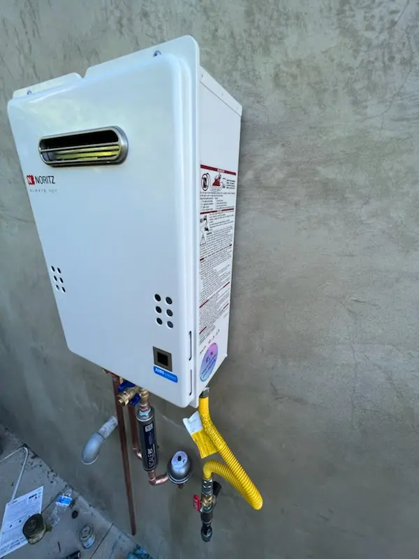 Tankless water heater installation for Finn Farm homes
